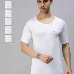 Lux Cozi Pack of 6 White Innerwear Vests COZI_WH_RNS_90-image-43