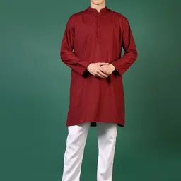V-Mart Mandarin Collar Straight Kurta With Pyjama-picture-53