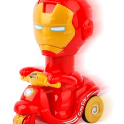 Fiddlerz Friction Powered Scooty Play Set Press and Go Spidy Scooter Toys - Red-15