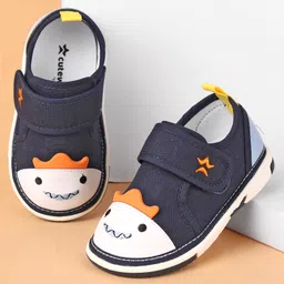 Cute Walk by Babyhug Casual Shoes With Velcro Closure Animal Patch- Navy Blue-picture-39