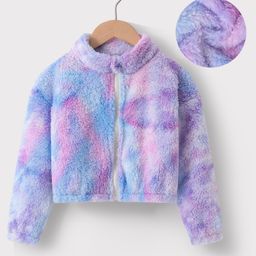 Kookie Kids Full Sleeves Sweatjacket with Fur Solid Colour -   Purple-image-7