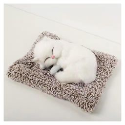 Super Toy Cute Sleeping Cat Plush Soft Toy With Meow Sound - Length 18 cm-8