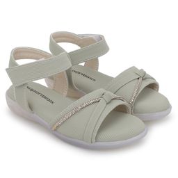 Superminis Striped & Sequins Embellished Sandals - Pista Green-image-42