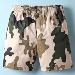 Noddy Abstract Printed Shorts - Khaki-image-71