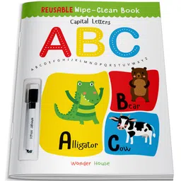 wonder house books Reusable Wipe And Clean Book - Capital Letters : Write And Practice Capital Letters - 16 Pages image 2