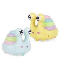 AKN TOYS Press and Go Snail Toys, Pull Back Friction Powered Toys for Kids Multi Color-PACK OF 3 ( COLOR AND DESIGN MAY VARY ) image 2