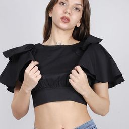 SWISHIN Women Boat Neck Cotton Styled Back Crop Top-image-47