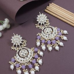 I Jewels Contemporary Chandbalis Earrings-29