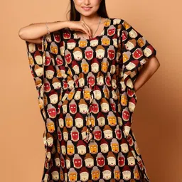 Laa Calcutta Printed Nightdress-image-24