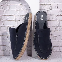 Styli Men Faux Suede Espadrilles With Contrast Binding-30