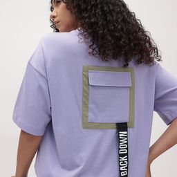 The Roadster Life Co. Typography Printed Drop-Shoulder Sleeves Oversized T-shirt-image-11