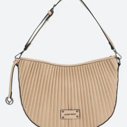 Allen Solly Beige Textured Medium Hobo Handbag-image-32