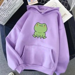 Zuafany Purple Fleece Graphic Full Sleeves Hooded Sweatshirt-image-98