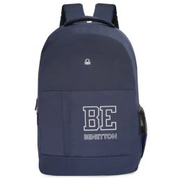 United Colors of Benetton Coppen Navy Polyester Solid Backpack - 21 Ltrs-36