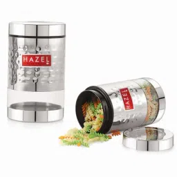 HAZEL Silver Stainless Steel Storage Containers (700 ml) - Set of 2-13