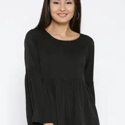 Sera Black Regular Fit Top-image-82