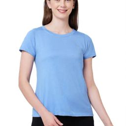 Soie Blue Cotton T-Shirt-43
