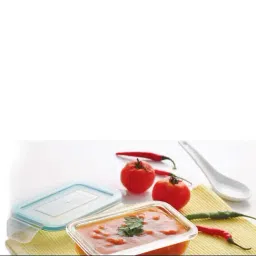 HAZEL Transparent Glass Airtight Container - Set of 1 (180 ML)-image-2