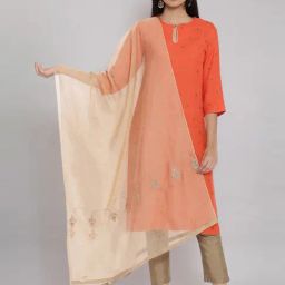 W Gold Embroidered Dupatta-image-26
