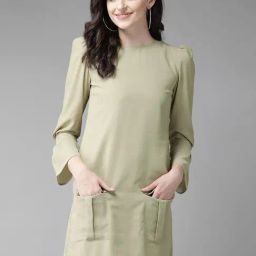MISH Light Green Shift Dress-image-88