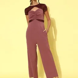 Miss Chase Mauve Embellished Jumpsuit-image-47