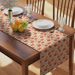 Petal Home Mosaic Red Cotton 300 GSM Table Runner-17