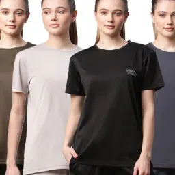 Vimal Jonney Multicolor Logo Print T-Shirt (Pack of 4)-image-23