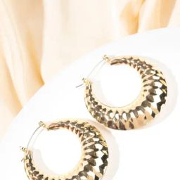 Prita by Priyaasi Gold Plated Contemporary Hoop Earring-12