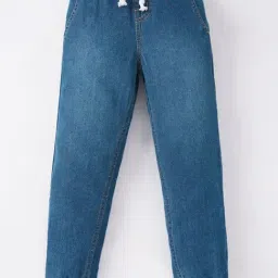 Ed-a-Mamma Kids Blue Cotton Regular Fit Jogger-image-93