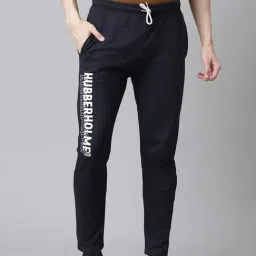 Hubberholme Navy Blue Slim Fit Trackpants-picture-14