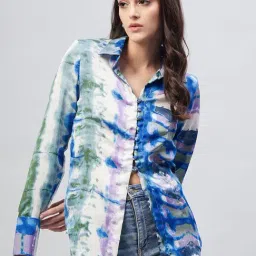 Marie Claire Multicolor Tie - Dye Shirt-image-18