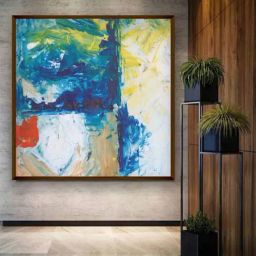 The Art House Abstract Multicolor Canvas Painting-image-51