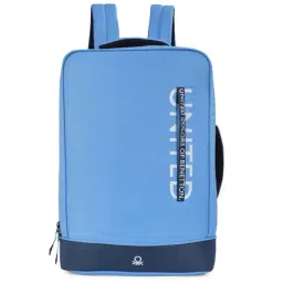 United Colors of Benetton Lennox Blue Polyester Solid Laptop Backpack - 20 Ltrs-picture-38