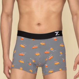 XYXX Grey Printed Cotton Trunks-picture-38