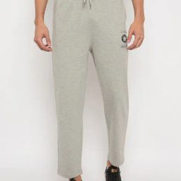 Duke Grey Blended Regular Fit Solid Trackpants-image-49