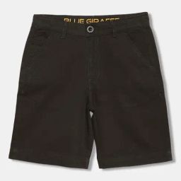 Blue Giraffe Boys Olive Cotton Short-picture-2