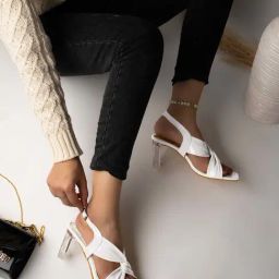 Shoetopia Kids White Cross Strap Sandals-image-89