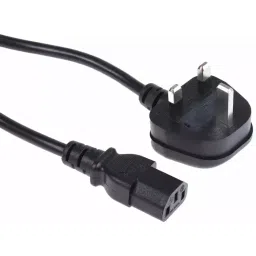 RS PRO Power Cord IEC C13 Socket to Type G UK Plug 2.5 m, 7316185-18