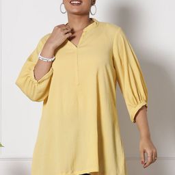 LetsDressUp Mandarin Collar Longline Top-image-62