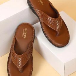 Teakwood Leathers Men's Tan Thong Sandals-image-93