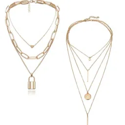 YouBella Stylish Necklace Chains Combo of 2-image-86
