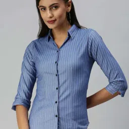 showoffff SHOWOFF Blue Striped Shirt-picture-49