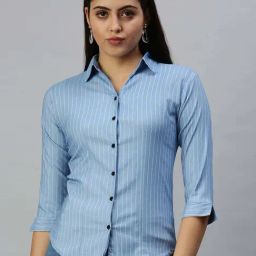 SHOWOFF Blue Striped Shirt-image-68