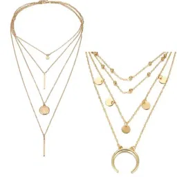 YouBella Stylish Necklace Chains Combo of 2-image-85