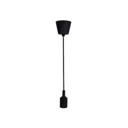 Impression Lights 26/27 Base Silicone Cord Vintage Pendant Light without Lamp (Black)-2