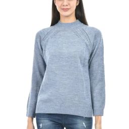 NUMERO UNO Light Blue Self Design Sweater-picture-18