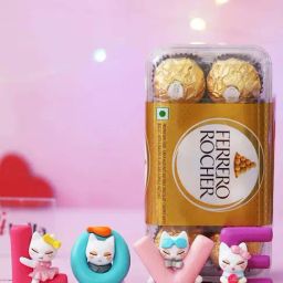 eCraftIndia Polyresin Love Animated Characters Showpiece & Ferrero Rocher Chocolates (8 Pcs)-image-34