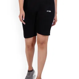 FEEL TRACK Women Regular Fit Mid-Rise Cotton Sports Shorts-image-85