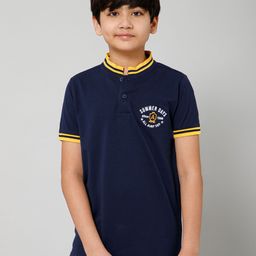 Alan Jones Boys Mandarin Collar T-shirt-image-11