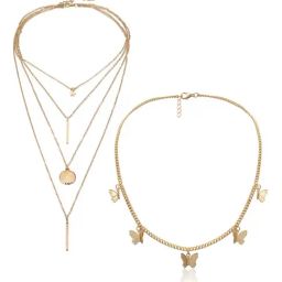 YouBella Stylish Necklace Chains Combo of 2-32